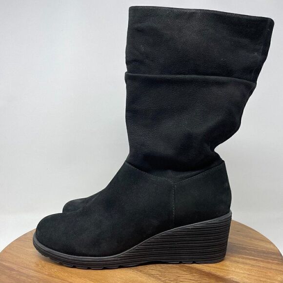 Dansko Boots Womens 40 Cassy Wedge Mid Calf Boots 1622100200 Suede Zip Casual - Picture 3 of 8